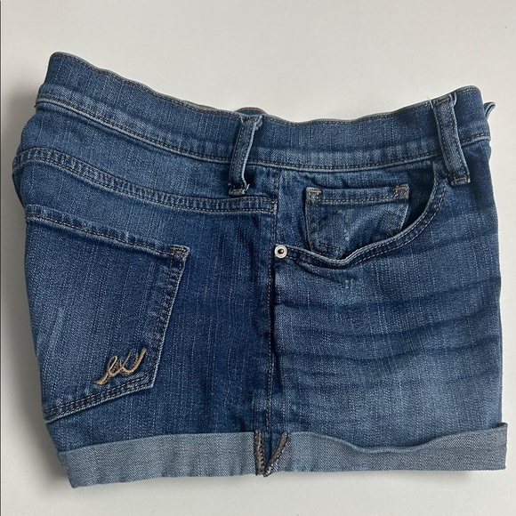 Express Blue Jean High Rise Button Fly Shorts❤️Classic 5-pockets Size 6 - Picture 9 of 10